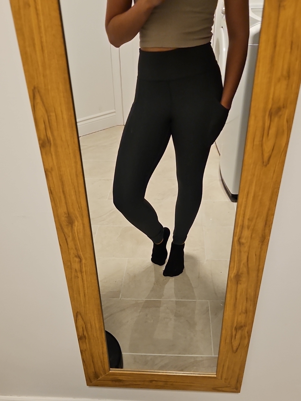 Old Navy Green High-Rise Pocket Leggings